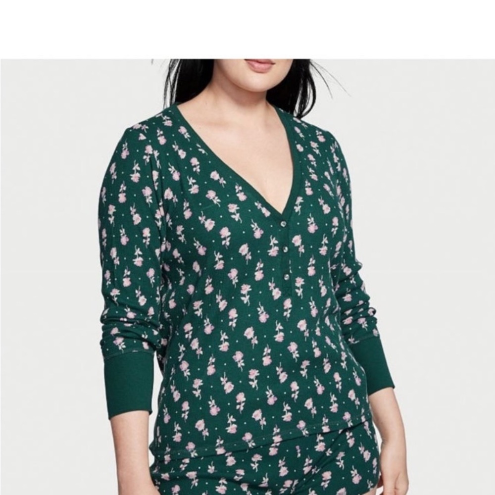 Green Floral Pajama Set - Picture 5 of 12
